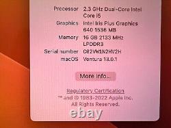 Apple MacBook Pro 13 256GB SSD 16GB Ventura i5 3.6Ghz Turbo Space Gray Warranty

<br/>MacBook Pro Apple 13 256Go SSD 16Go Ventura i5 3.6Ghz Turbo Gris Espace Garantie