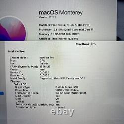 Apple MacBook Pro 15 2015 2.8GHz i7 16GB 512GB Monterey + Garantie + Très Bon