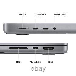 Apple MacBook Pro 2023 avec puce M2 Pro, CPU 10 cœurs et GPU 16 cœurs, Gris sidéral.