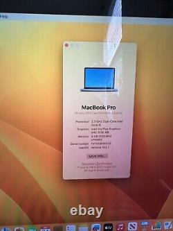 Apple Macbook Pro 13.3 (256GB SSD, Intel Core i5 7ème génération, 2,30 GHz, 8 Go de RAM)